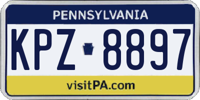PA license plate KPZ8897