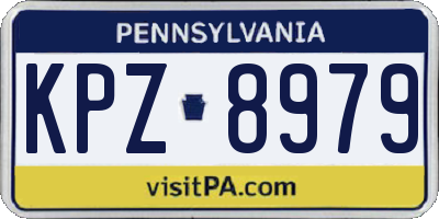 PA license plate KPZ8979