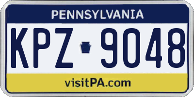 PA license plate KPZ9048