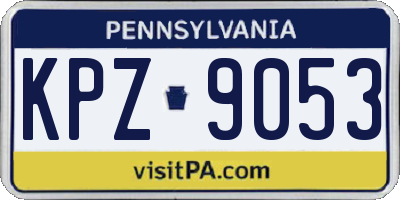 PA license plate KPZ9053