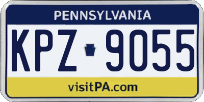 PA license plate KPZ9055