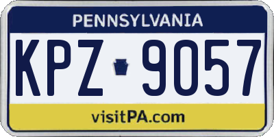 PA license plate KPZ9057