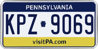 PA license plate KPZ9069