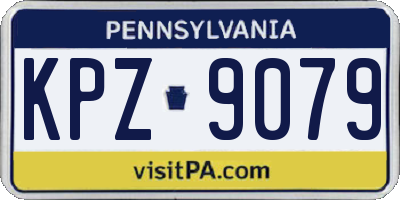 PA license plate KPZ9079