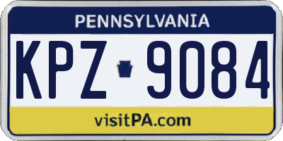 PA license plate KPZ9084