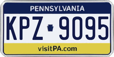 PA license plate KPZ9095