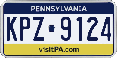 PA license plate KPZ9124