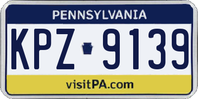 PA license plate KPZ9139