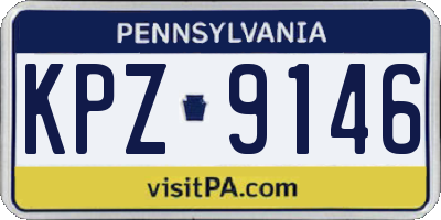 PA license plate KPZ9146