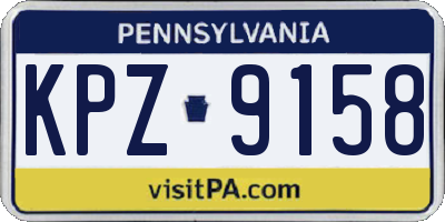 PA license plate KPZ9158