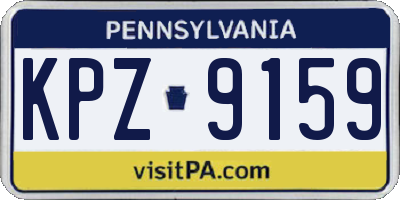 PA license plate KPZ9159