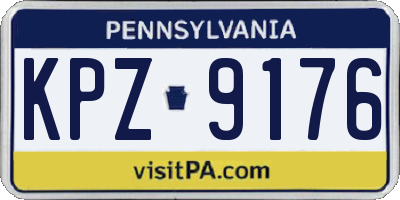 PA license plate KPZ9176