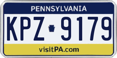 PA license plate KPZ9179