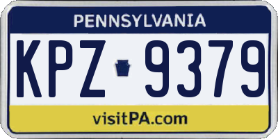 PA license plate KPZ9379