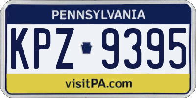PA license plate KPZ9395