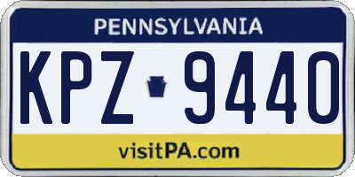 PA license plate KPZ9440