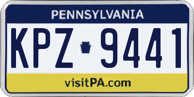 PA license plate KPZ9441
