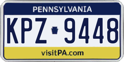 PA license plate KPZ9448