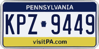 PA license plate KPZ9449
