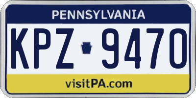 PA license plate KPZ9470