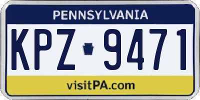 PA license plate KPZ9471