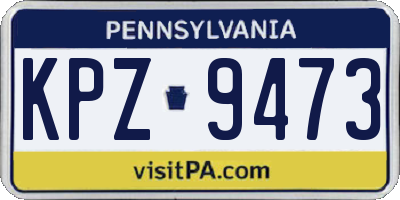 PA license plate KPZ9473