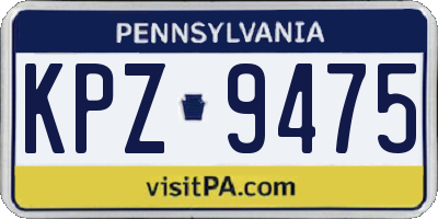 PA license plate KPZ9475