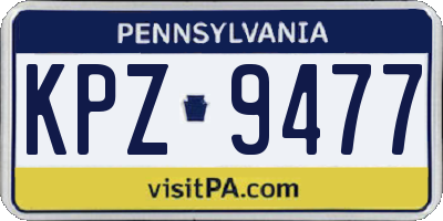 PA license plate KPZ9477