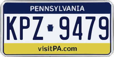 PA license plate KPZ9479