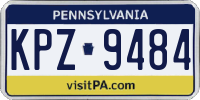 PA license plate KPZ9484