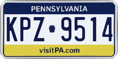 PA license plate KPZ9514