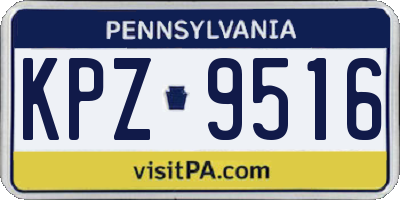 PA license plate KPZ9516