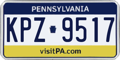 PA license plate KPZ9517