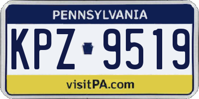 PA license plate KPZ9519