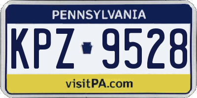 PA license plate KPZ9528