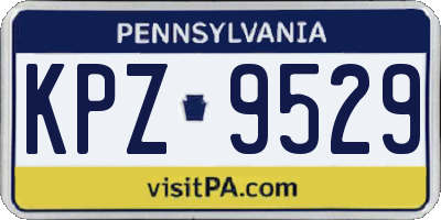 PA license plate KPZ9529
