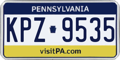 PA license plate KPZ9535