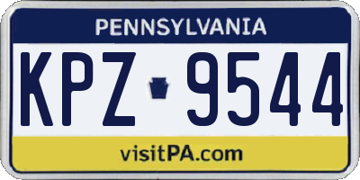 PA license plate KPZ9544