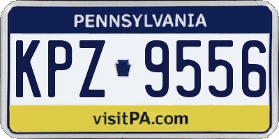 PA license plate KPZ9556