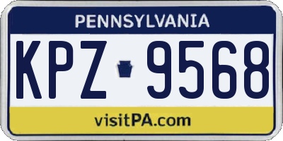 PA license plate KPZ9568