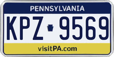PA license plate KPZ9569