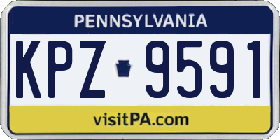 PA license plate KPZ9591