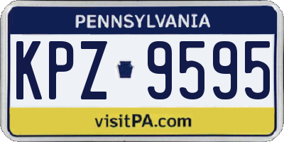 PA license plate KPZ9595