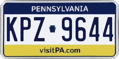 PA license plate KPZ9644