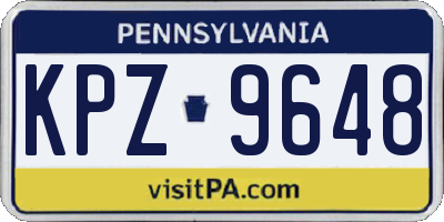 PA license plate KPZ9648