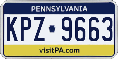 PA license plate KPZ9663