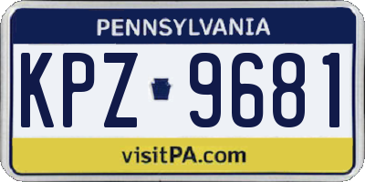 PA license plate KPZ9681