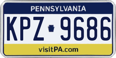 PA license plate KPZ9686