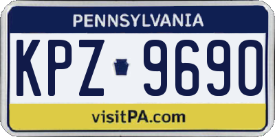 PA license plate KPZ9690
