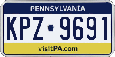 PA license plate KPZ9691